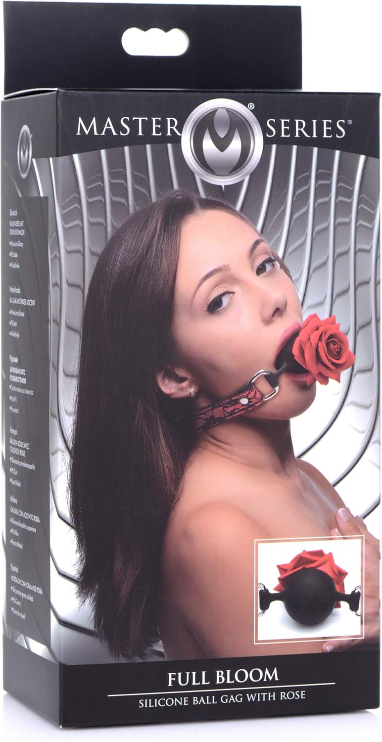 Mordaza Bola Ajustable Bdsm Boundage Sumisión Silicone Ball Gag with Rose