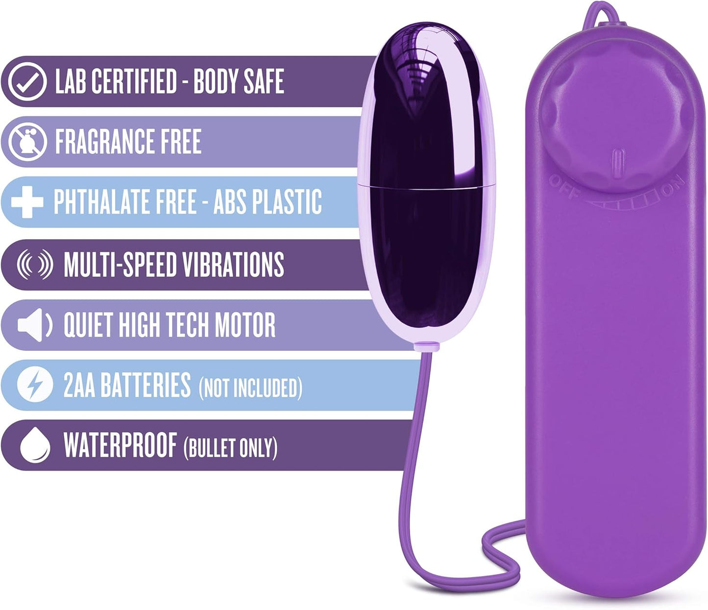 Vibrador Bala Vaginal Discreto Consolador B Yours - Silver Power Bullet -Purple