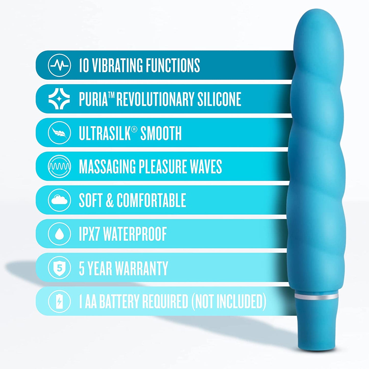 Vibrador Bala Silicon Mini Resistente Al Agua Luxe - Anastasia - Aqua