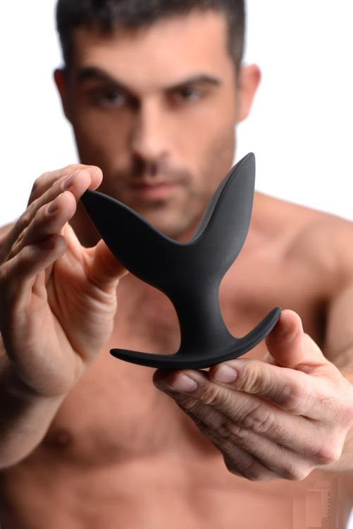Plug Anal Se Expande Anchor 11cm Gaping Black Mont Silicona Anal