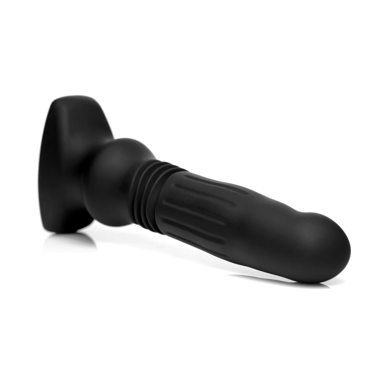 Vibrador Control R, Vibracion Y Empuje Thrusting Plug Anal Silicone Swelling and Thrusting Plug with Remote Control
