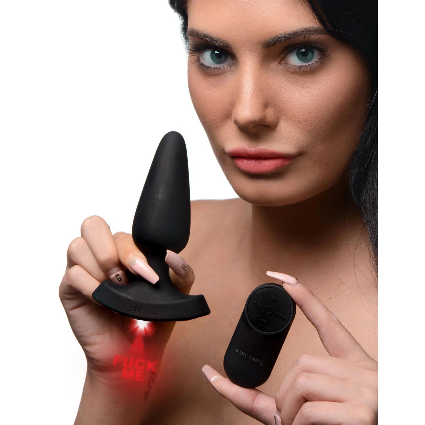 Plug Anal Vibrador Recargable Control Luz Laser Fuck Me Medium Anal Plug W- Remote Control