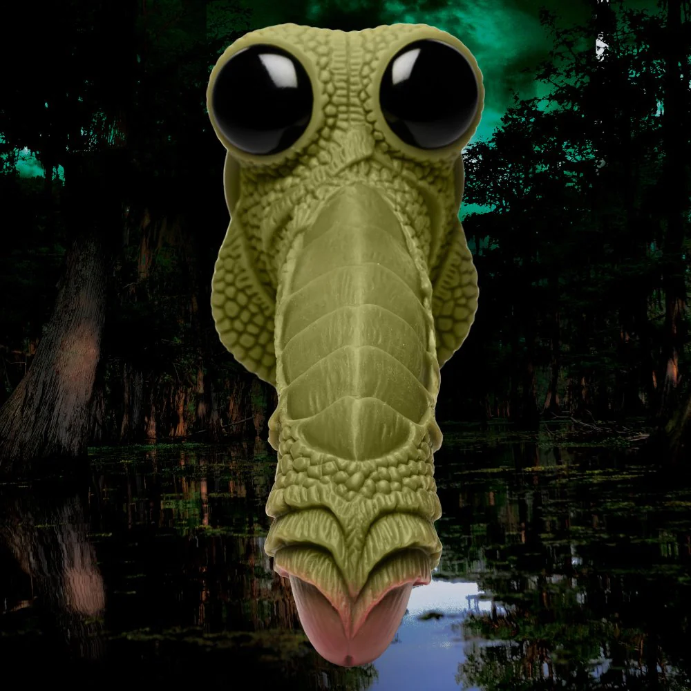 Dildo Consolador Silicona Creature Cocks 18cm Realista Verde SWAMP MONSTER GREEN SCALY SILICONE DILDO