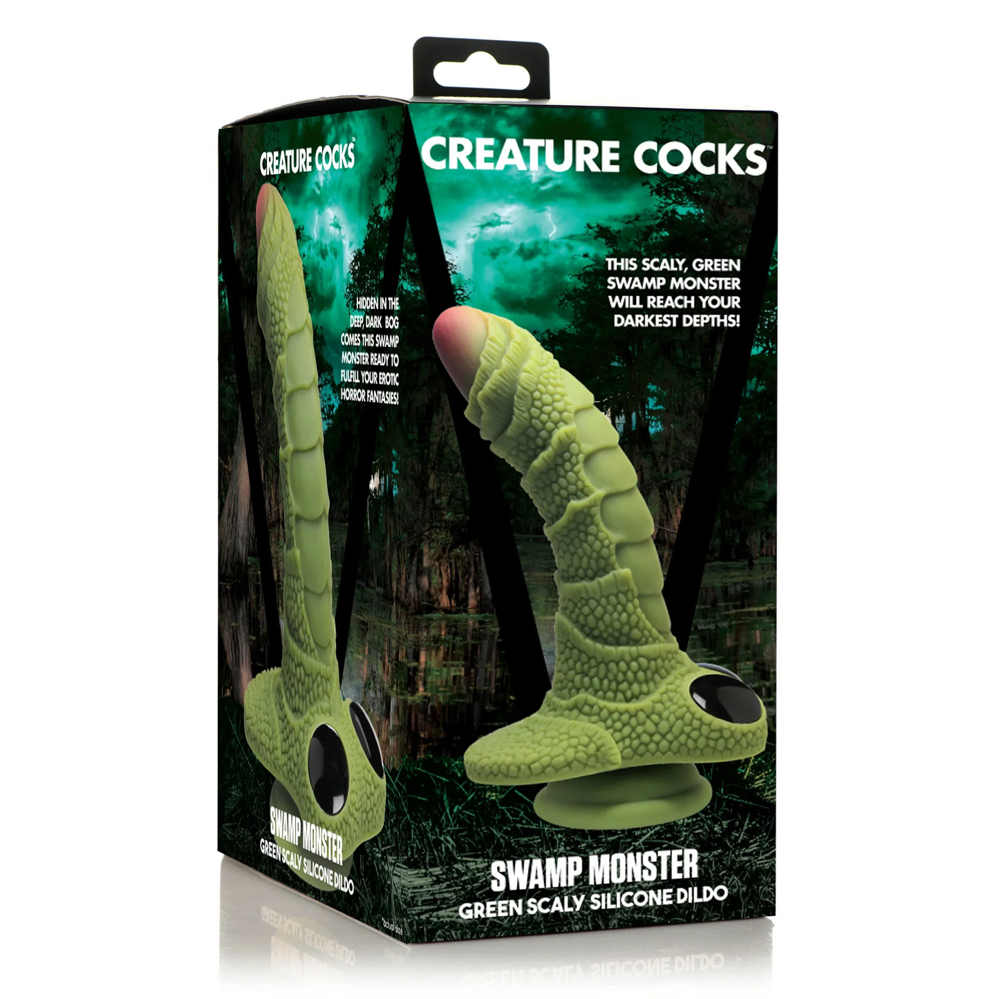 Dildo Consolador Silicona Creature Cocks 18cm Realista Verde SWAMP MONSTER GREEN SCALY SILICONE DILDO