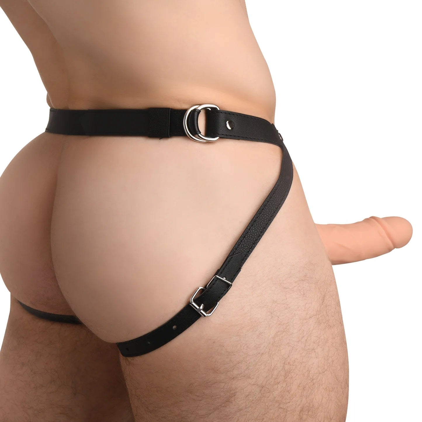 Arnes 15cm Pegging Strap On, Silicon Comodo Suave Unisex Hollow Silicone Dildo Strap-on - Flesh Arnes Dildo Hueco Asistente de Erección