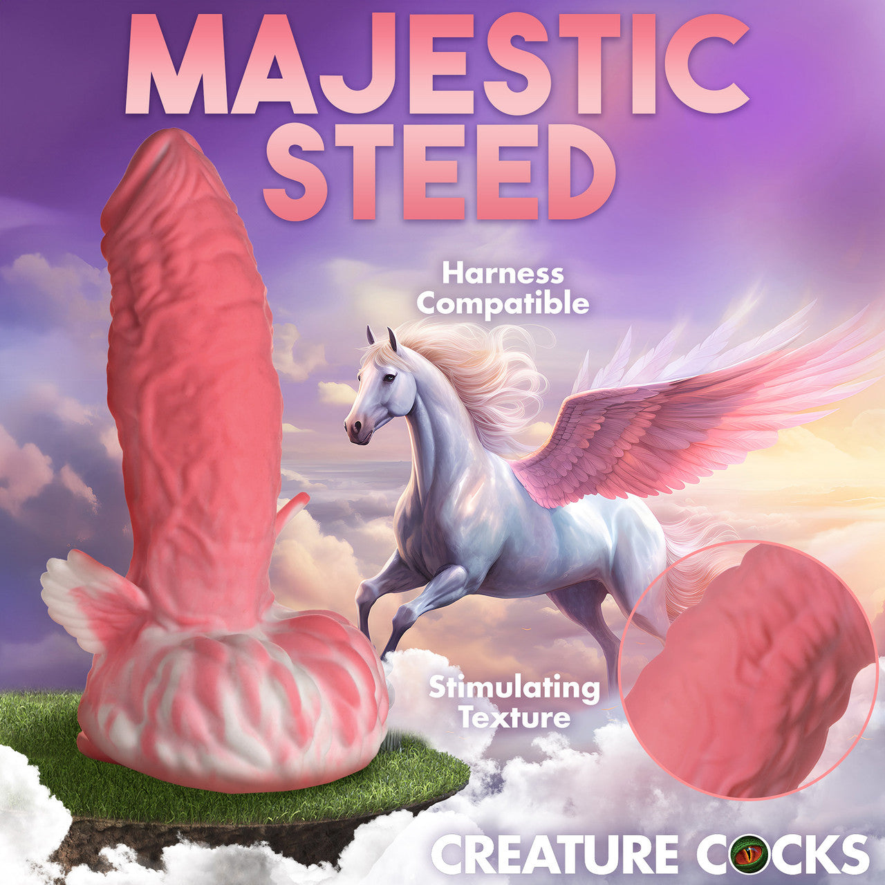 Dildo Realista Grande Suave Flexible Consolador Creature Cock Pegasus Pecker Winged Silicone Dildo
