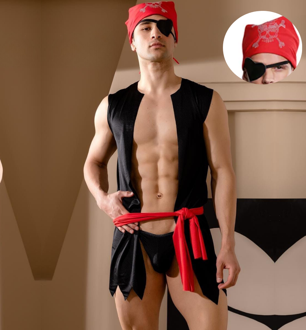 Tanga Suspensorio Pirata Hombre Disfraz Muy Sexy, Streaper
