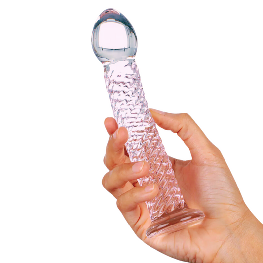 Plug Anal De Cristal, Hipoalergénico Elegante Icicles 53 Rosa