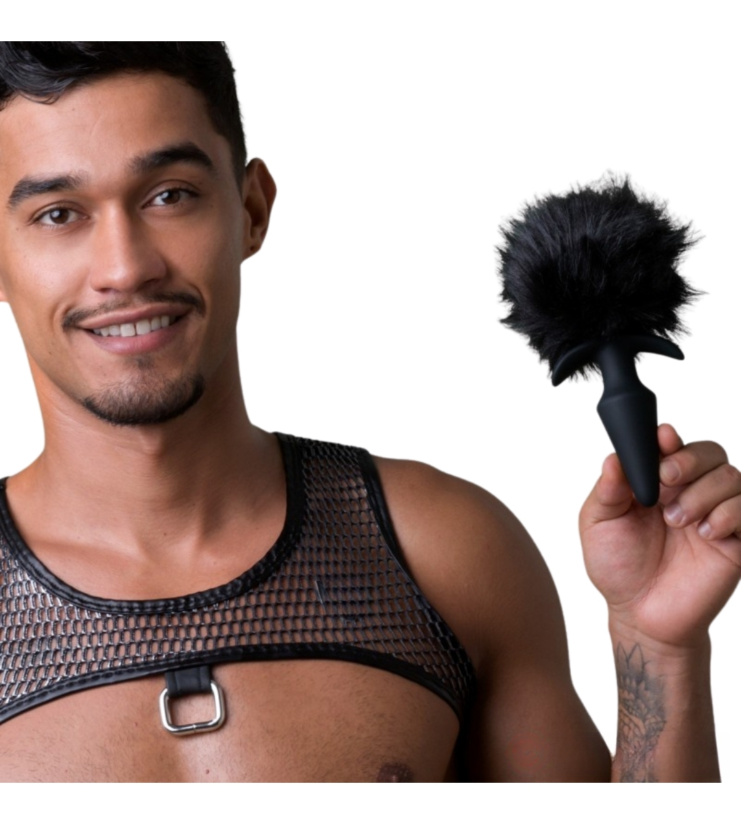 Plug Anal Colita Sexy Hermoso Cola Conejo Alta Calidad Anal Adventures Platinum - Rabbit Tail Plug - Black