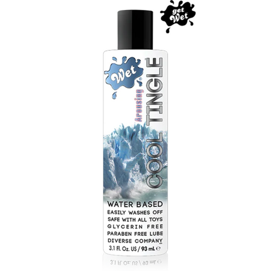 Lubricante Sensación Fría Wet Cool Tingle 93ml Base Agua Efecto Frío Lubricante Fresco