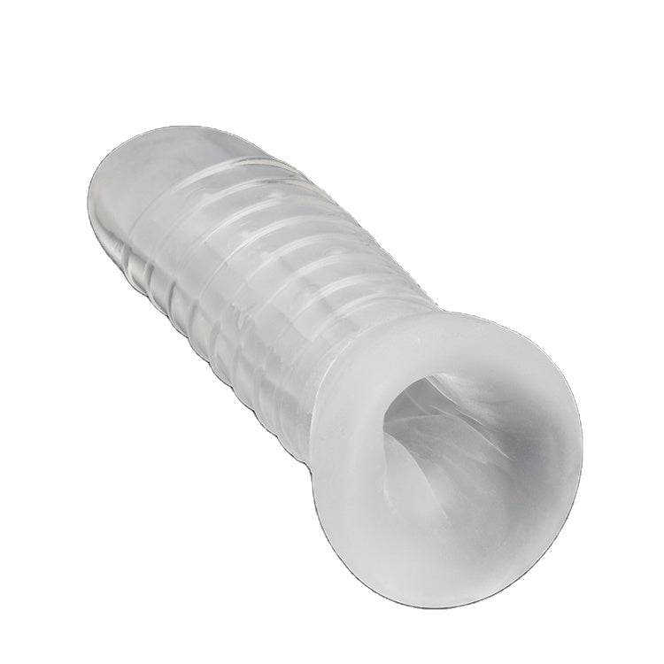 Funda Extensión Pene Mas Grande Textura Ultra Estimulante Transparente 6 inch