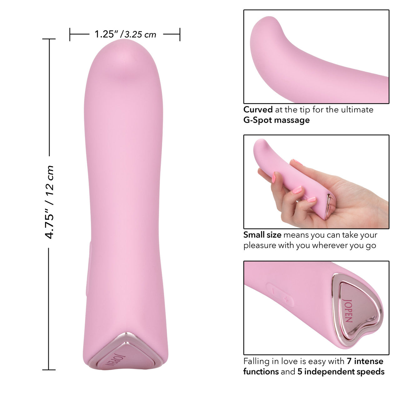 Potente Vibrador Bala Recargable Silicone Mini G Jopen