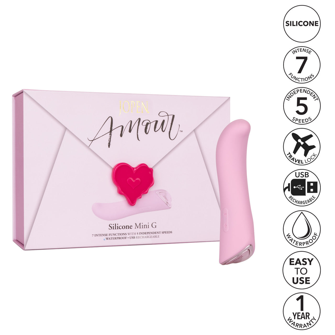 Potente Vibrador Bala Recargable Silicone Mini G Jopen