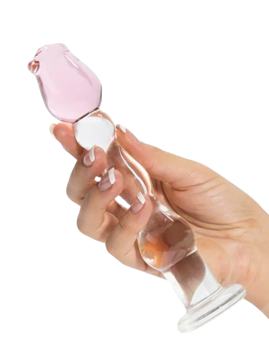 Varita Dildo Consolador Cristal Rosa Discreto Icicles No. 12