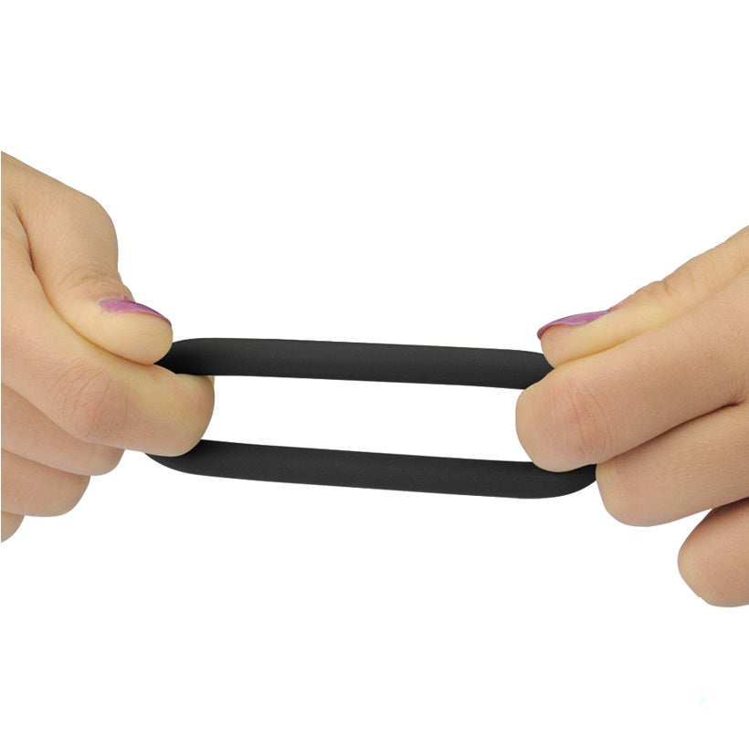 Anillo Pene Y Bolas Cock Ring Fuertes Erecciones Black Silicon Ring Set