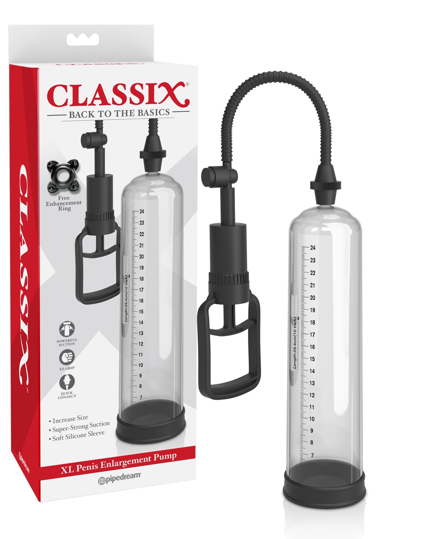 Bomba De Vacío Extra Grande Pene Más Grueso 23cm Succión Classix - XL Penis Enlargement Pump
