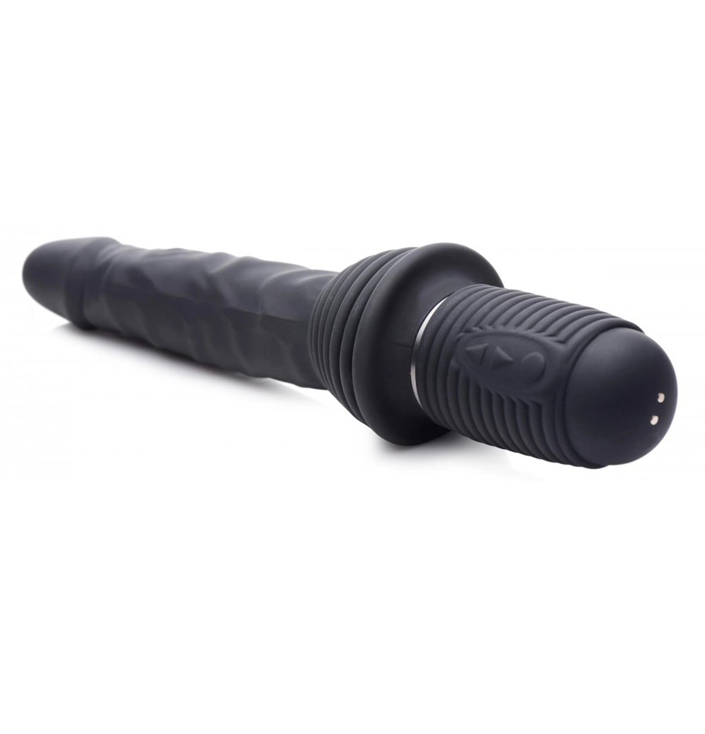 Vibrador Empuje Consolador Recargable 10x Silicone Vibrating And Thrusting Dildo