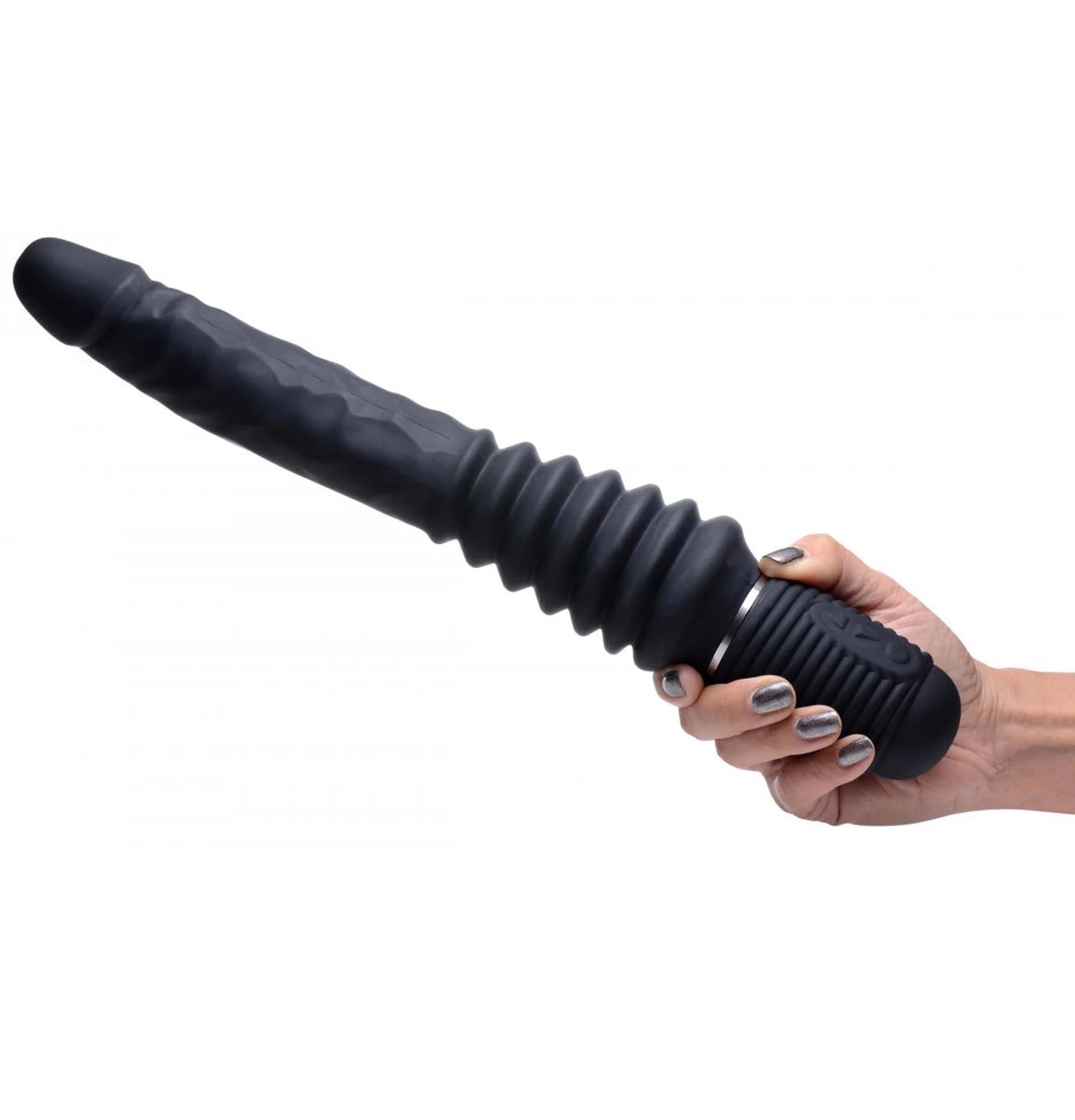 Vibrador Empuje Consolador Recargable 10x Silicone Vibrating And Thrusting Dildo