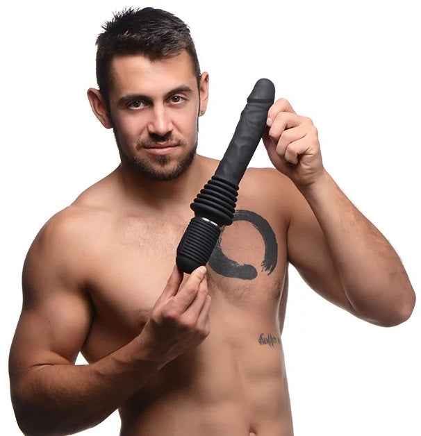 Vibrador Empuje Consolador Recargable 10x Silicone Vibrating And Thrusting Dildo