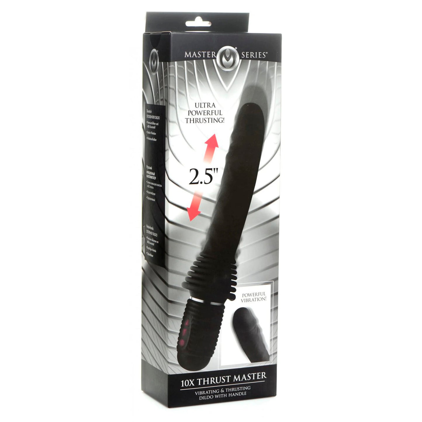 Vibrador Empuje Consolador Recargable 10x Silicone Vibrating And Thrusting Dildo