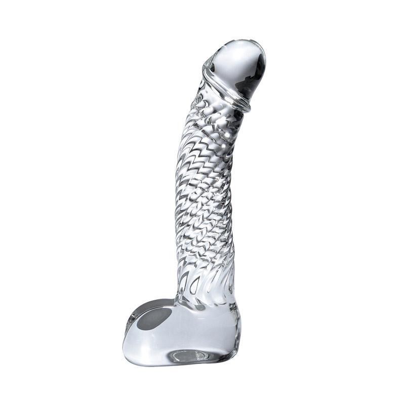 Dildo Consolador Estimulador Vaginal Anal Cristal Icicles No. 61 Clear Glass G-spot Dildo