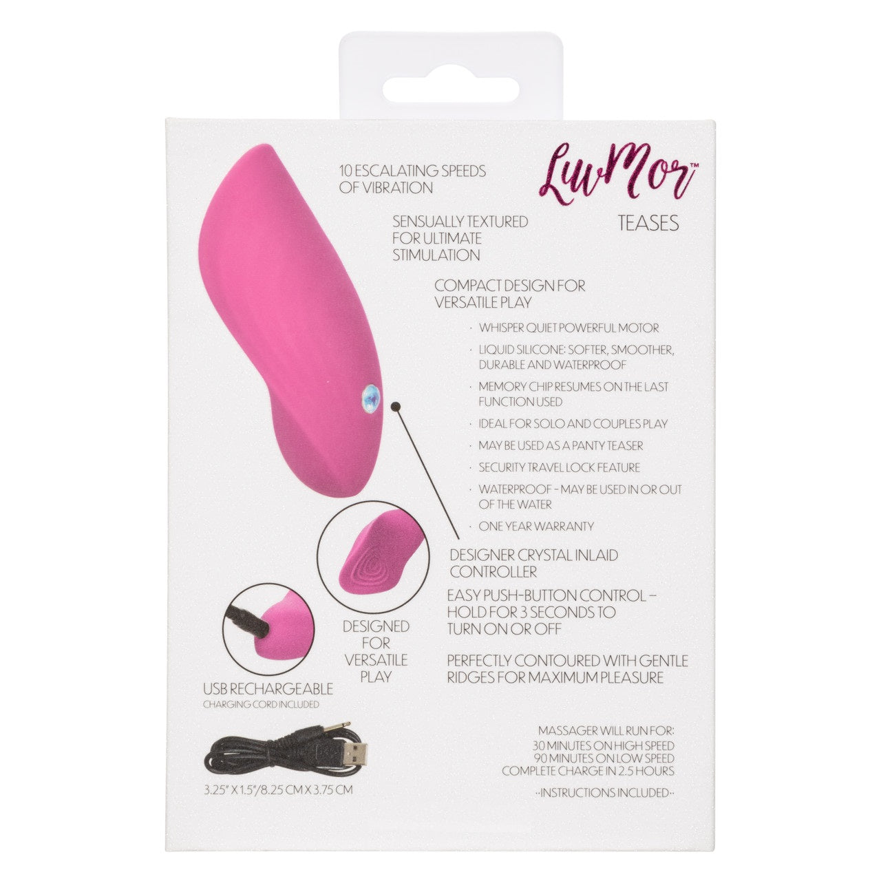Vibrador Estimulador Vaginal Excitador Masajeador Curvo Luvmor Teases