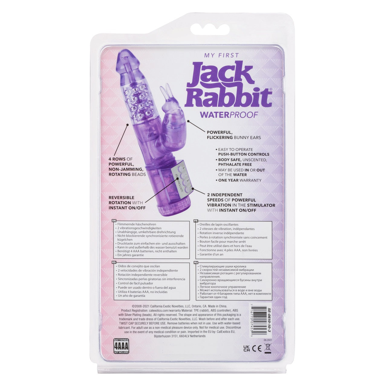 Vibrador Consolador Multiorgasmo Vaginal My First jack Rabbit