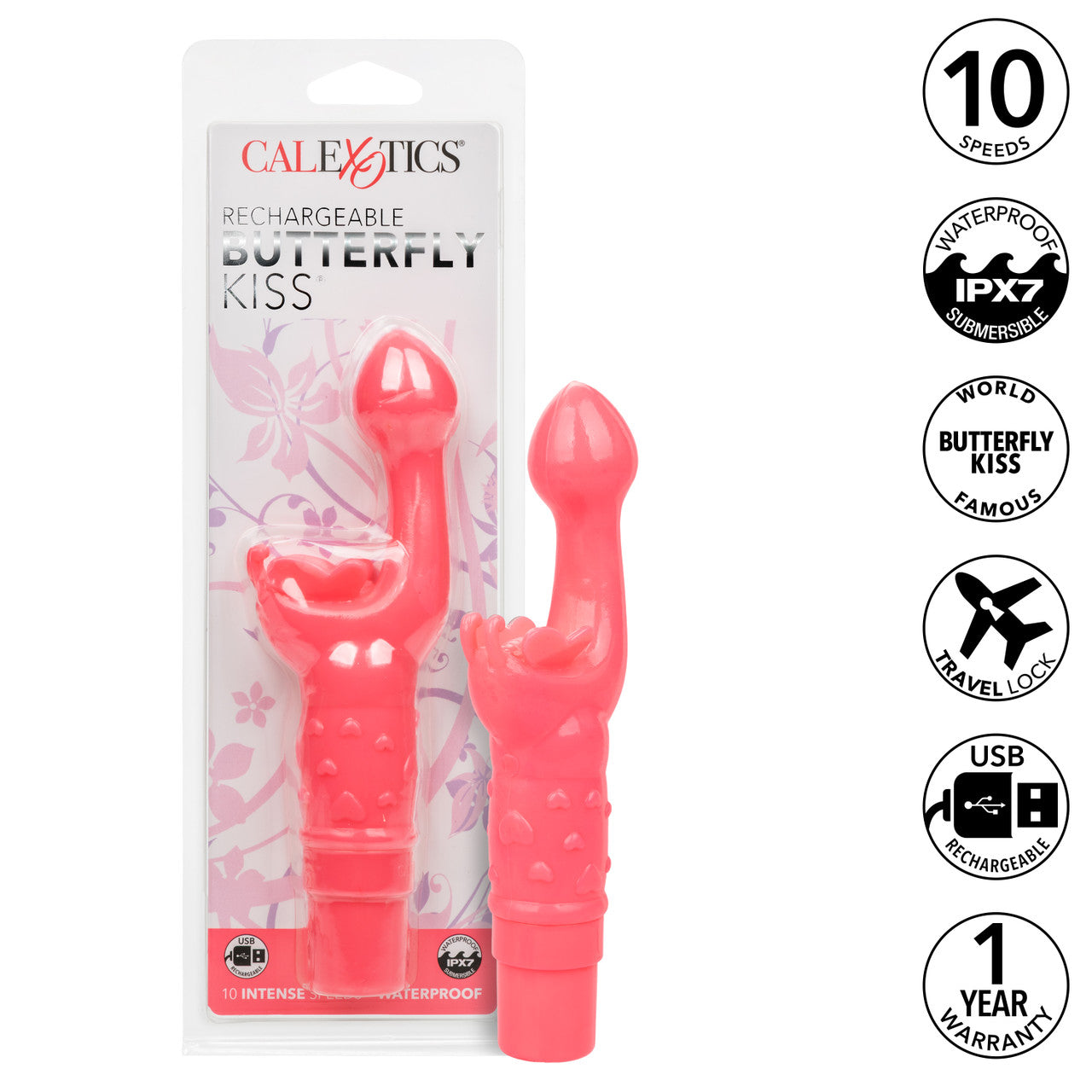Bala Vibración Masturbador Vaginal Vibrador Punto Y Clitoris Butterfly Kiss Recargable