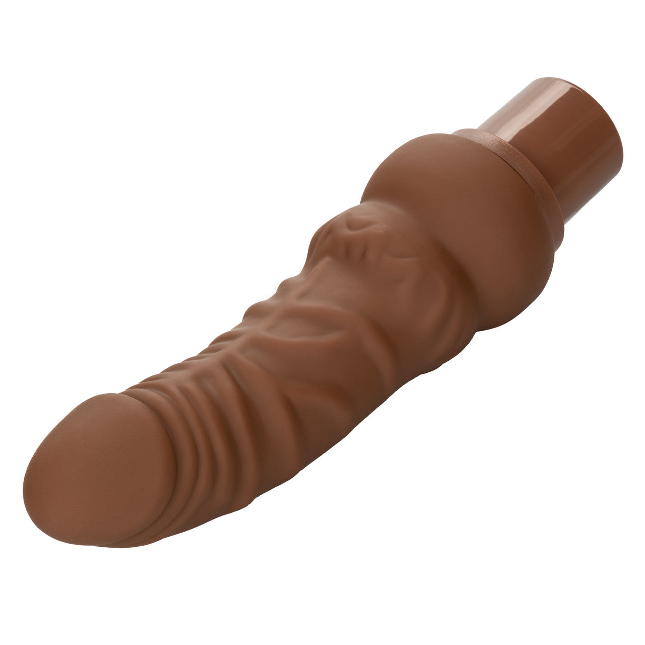 Vibrador 18cm Potente Estimulante Consolador Recargable Rechargeable Power Stud Curvy - Brown