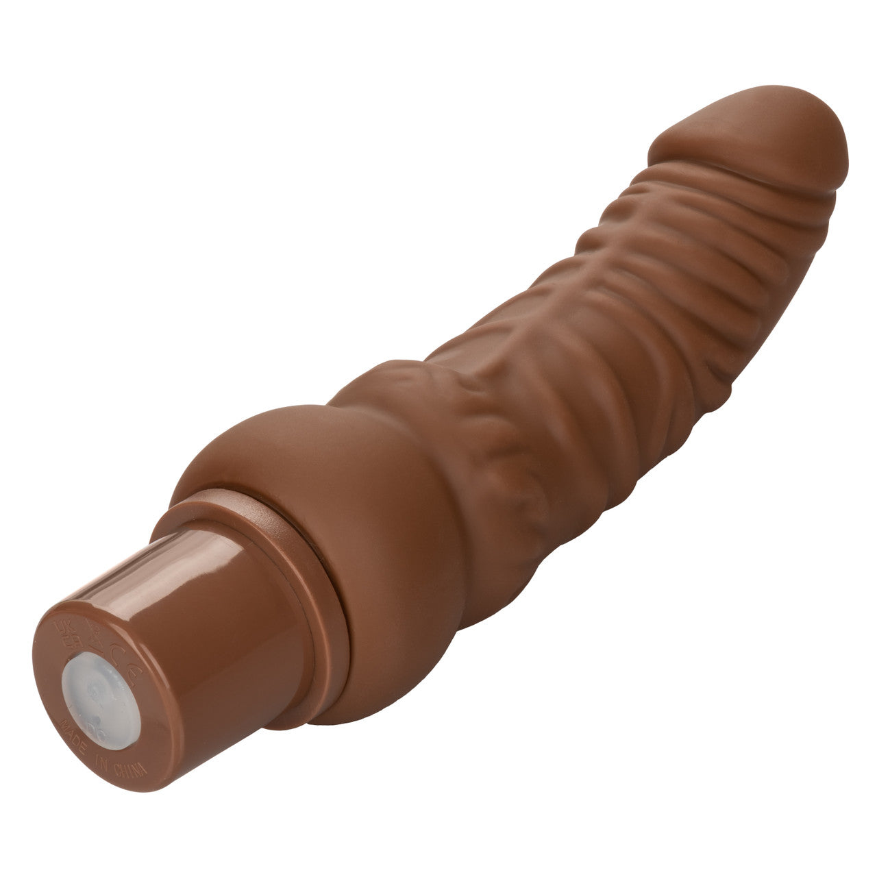 Vibrador 18cm Potente Estimulante Consolador Recargable Rechargeable Power Stud Curvy - Brown