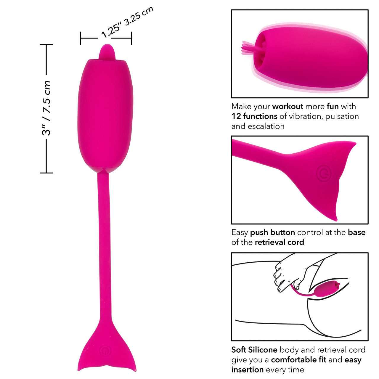 Bola Kegel Ball Piso Pelvico Vibrador Vaginal Recargable Rechargeable Kegel Teaser - Pink