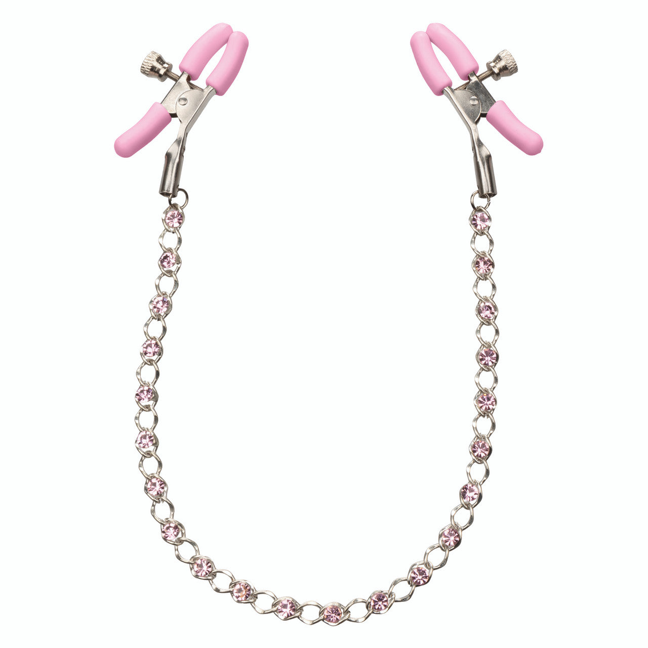 Pinzas Para Pezones Bdsm Sexy Con Pezonera Nipple Crystal Chain Nipple Clamps - Pink