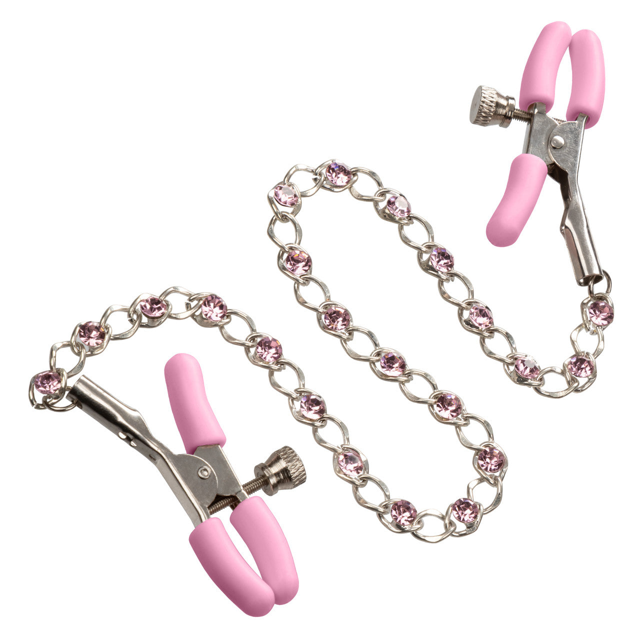 Pinzas Para Pezones Bdsm Sexy Con Pezonera Nipple Crystal Chain Nipple Clamps - Pink