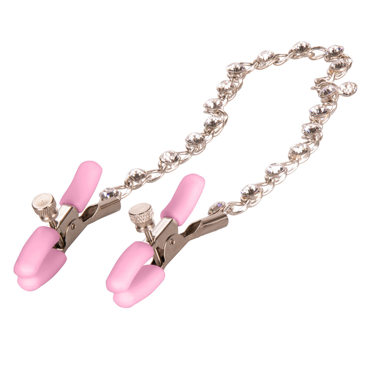 Pinzas Para Pezones Bdsm Sexy Con Pezonera Nipple Crystal Chain Nipple Clamps - Pink