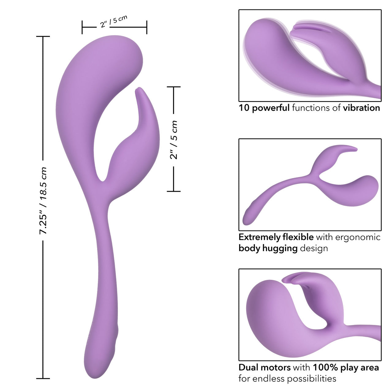 Vibrador Vaginal Recargable Punto G, Clitoris Liquid Silicone Dual Flicker