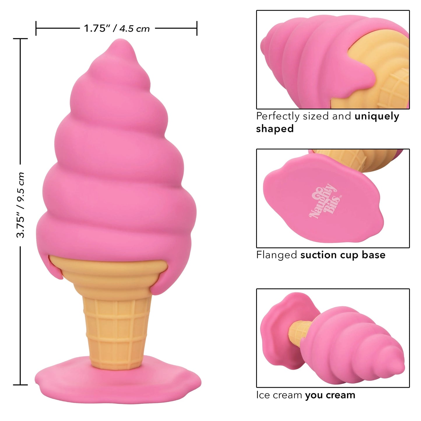 Ice Cream Cone Butt Plug Anal Entrenador Principiantes Sexo Anal Silicon