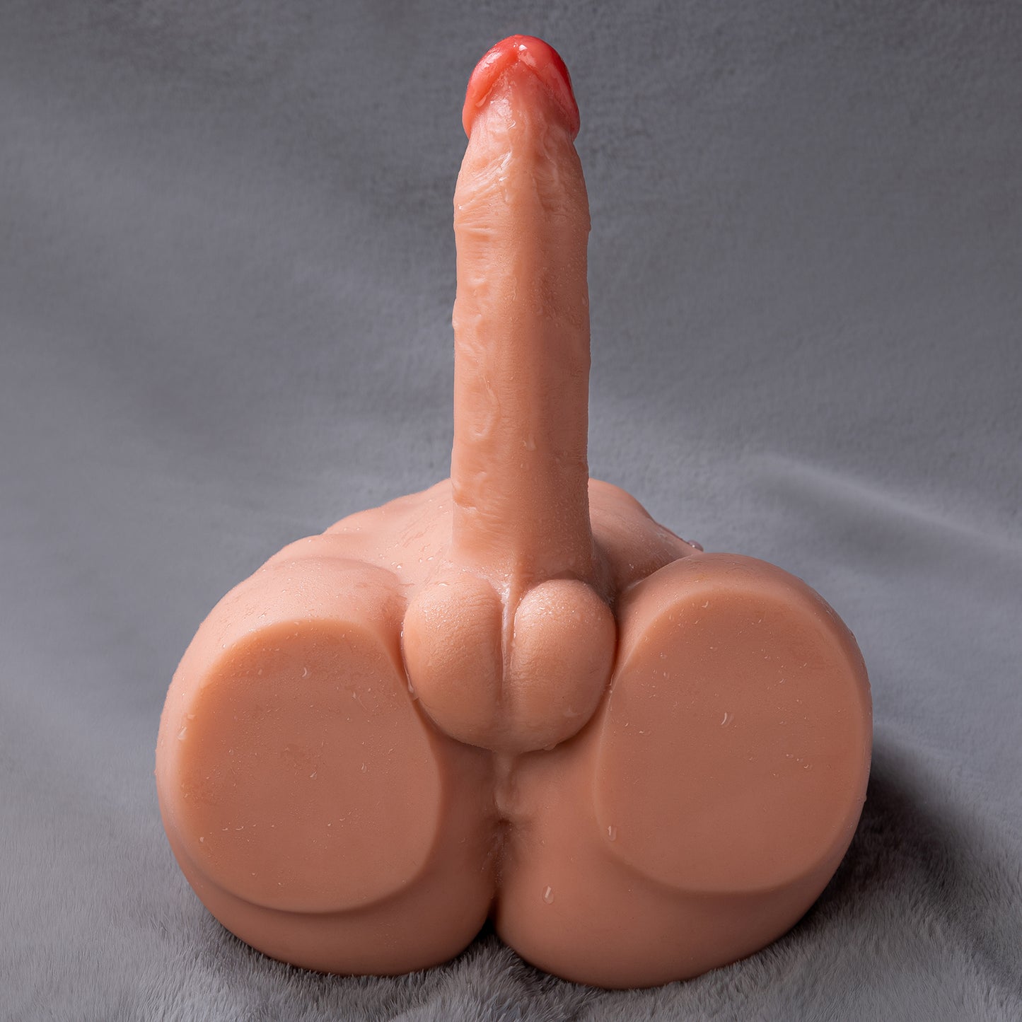 Masturbador Con Vibrador Recargable Flexible Pene 17cm Real