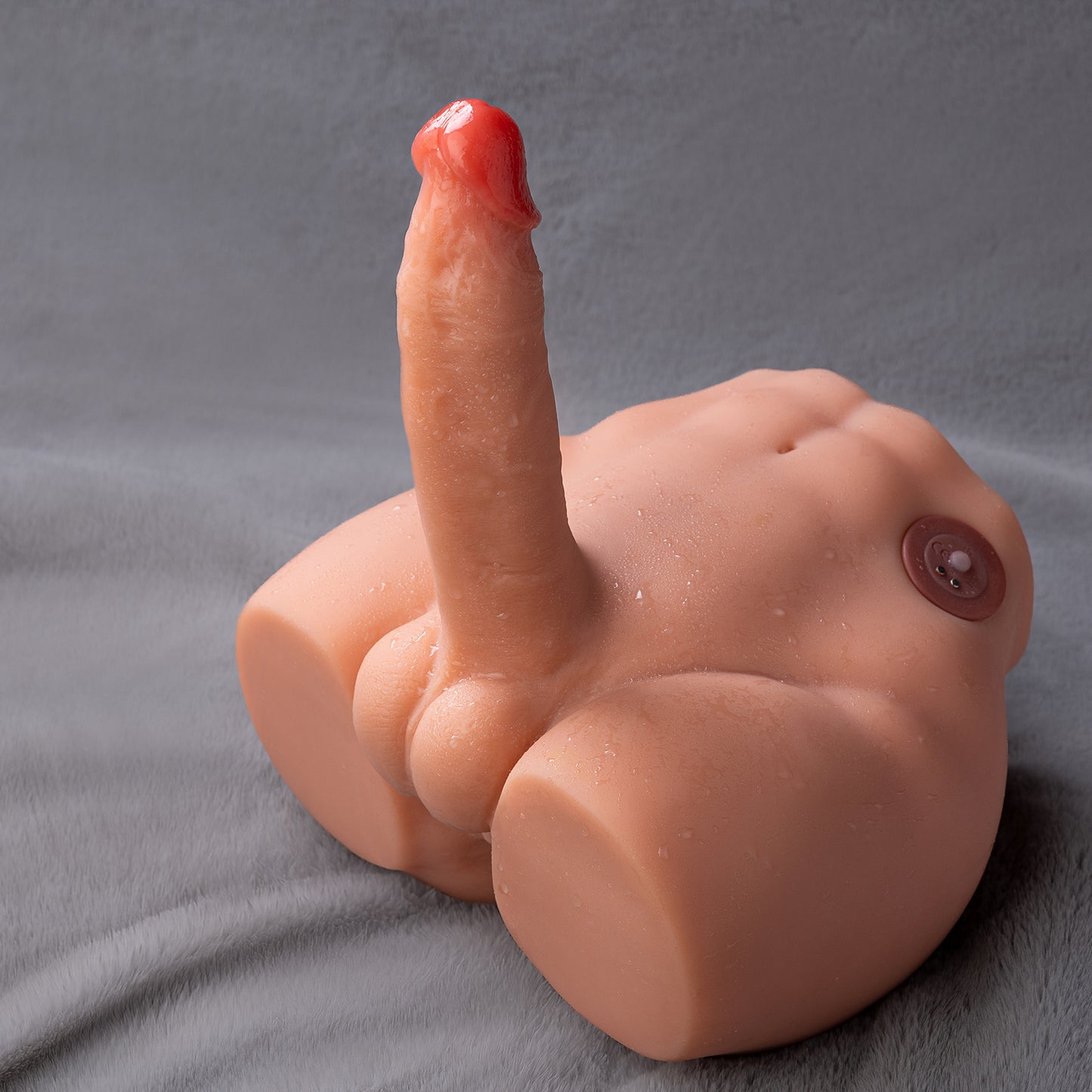 Masturbador Con Vibrador Recargable Flexible Pene 17cm Real