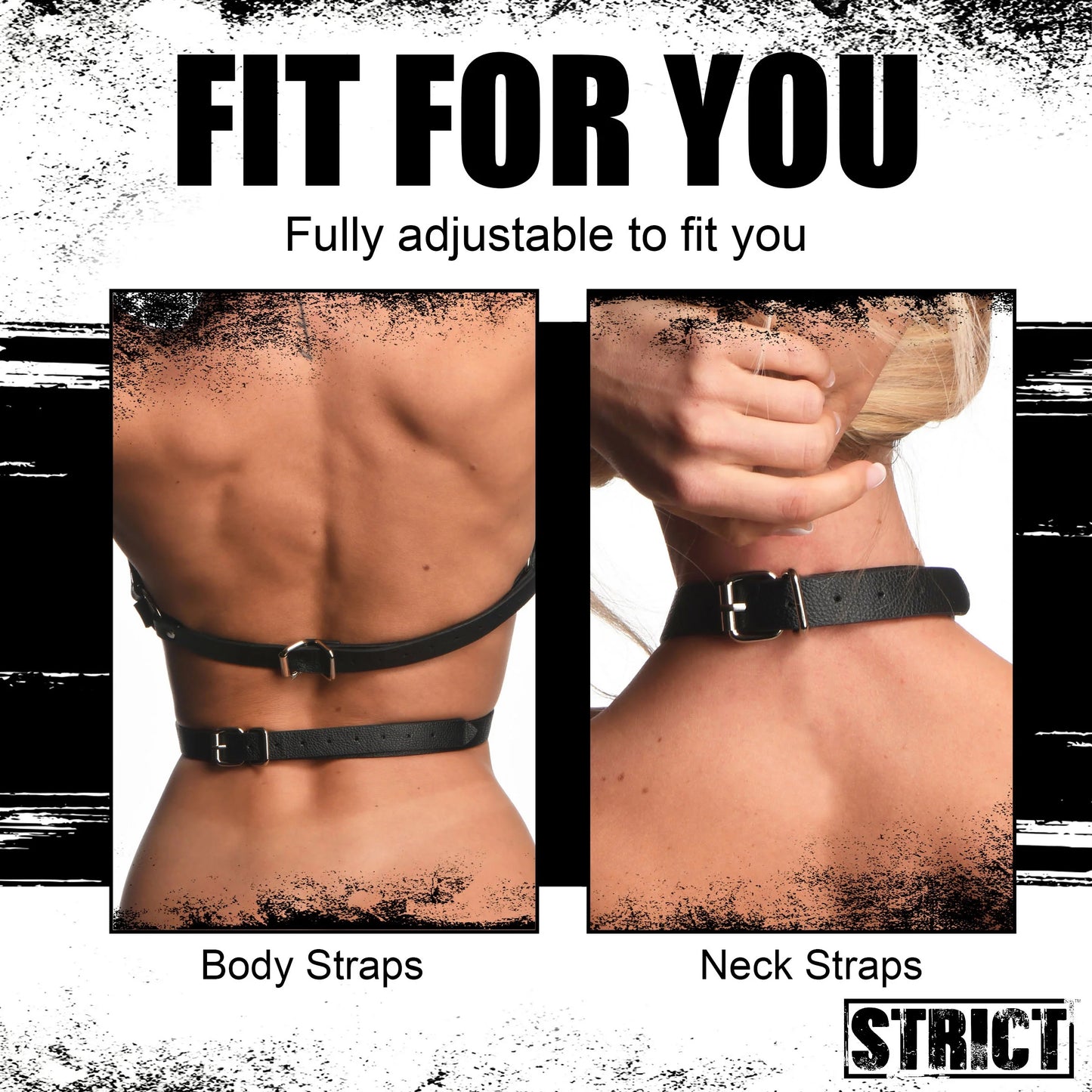 Arnes De Pecho Cuero Metal Sujetador Ajustable Female Body Harness-