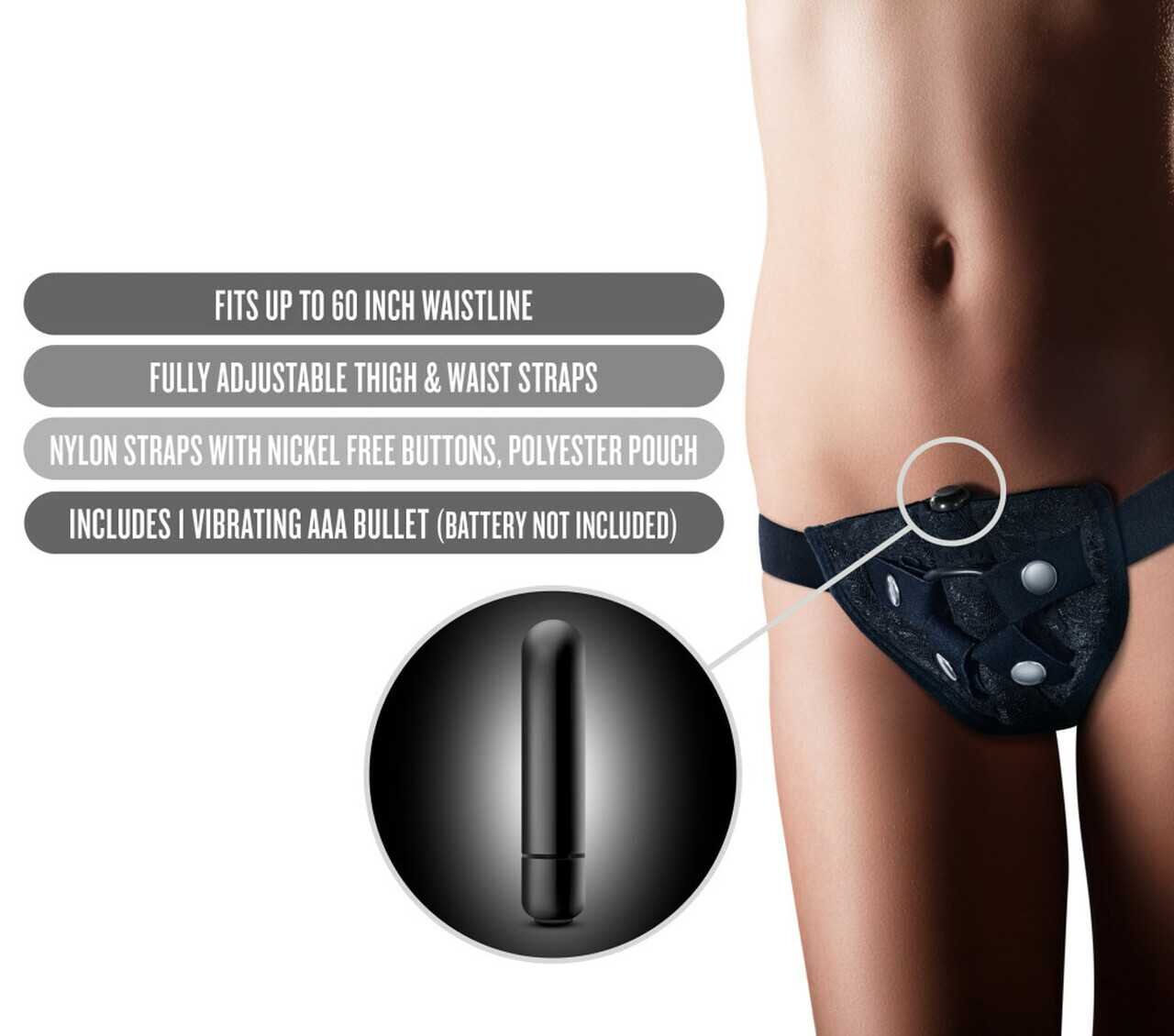 Arnes Para Dildo Para Juegos De Pareja O Lesbico Temptasia - Lovelace Harness - Black
