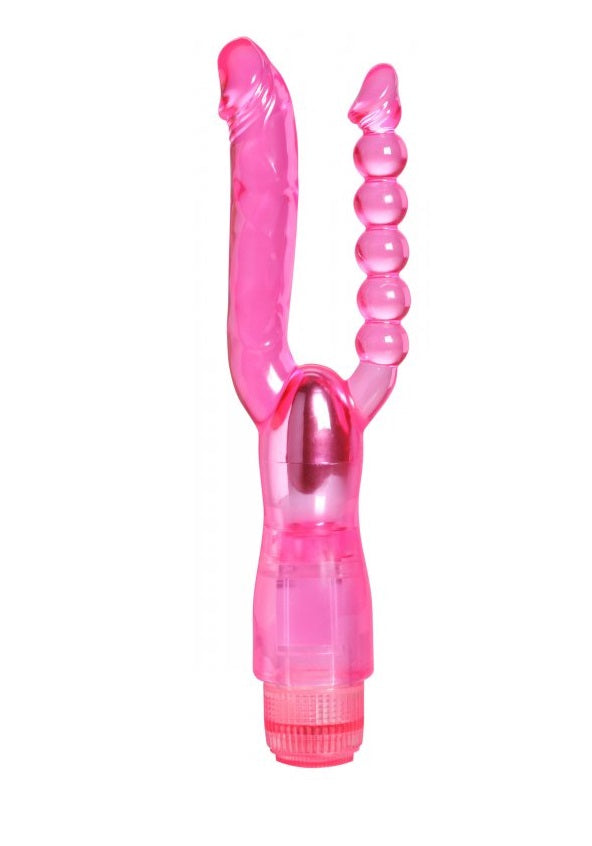 Vibrador Consolador Doble Penetracion Anal Vaginal Double Trouble DP Vibe