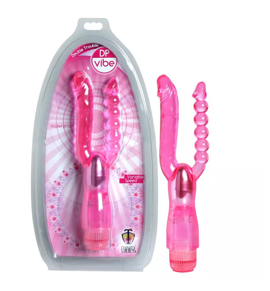 Vibrador Consolador Doble Penetracion Anal Vaginal Double Trouble DP Vibe