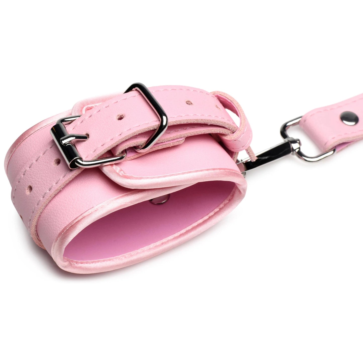 Bondage Arnés Con Esposas Bdsm Ajustable Mujer Piel Bondage Harness W/ Bows - M/L - Pink