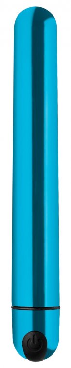 Vibrador Unisex Consolador Bala Vibrador 18cm Recargable Metallic Bang! Blue