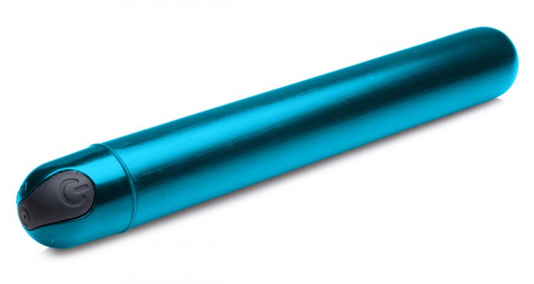 Vibrador Unisex Consolador Bala Vibrador 18cm Recargable Metallic Bang! Blue