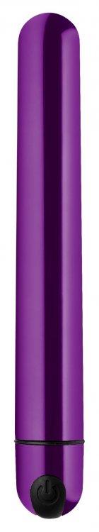 Vibrador Unisex Consolador Bala Vibrador 18cm Recargable Metallic Bang! Purple