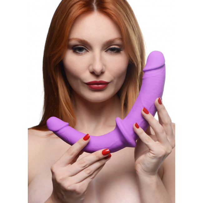 Dildo Consolador Doble Penetración Flexible Juego De Roles Double Charmer Silicone Double Dildo With Harness