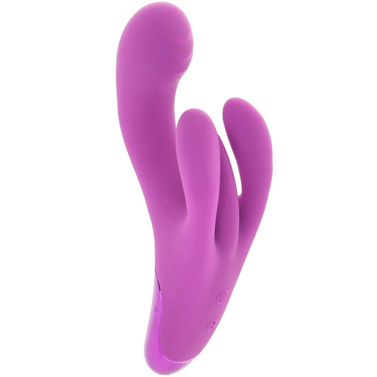 Triple Vibrador Estimulador Vaginal Clítoris Recargable Bang Triple Rabbit Vibrator - Purple