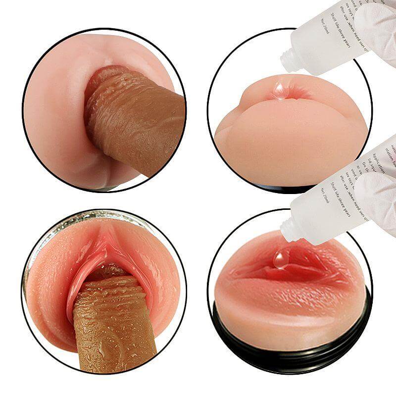 Masturbador Masajeador De Pene Textura Interna Más Placer DOUBLE ENTRANCE - THE REALISTIC - VAGINA Y ANO
