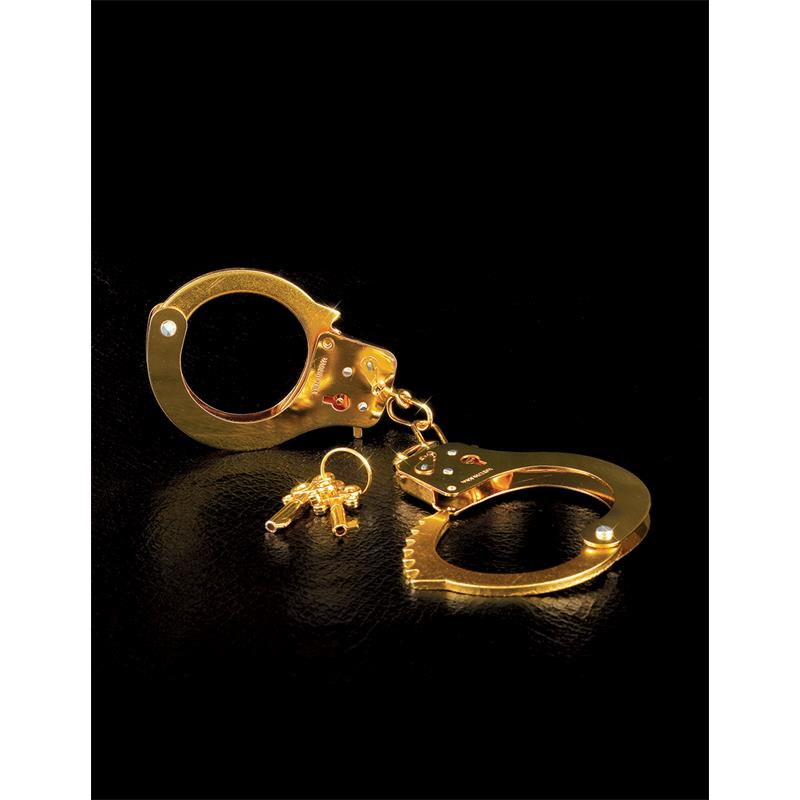 Esposas Realistas Bdsm Sumiso Alta Calidad Metal Doradas